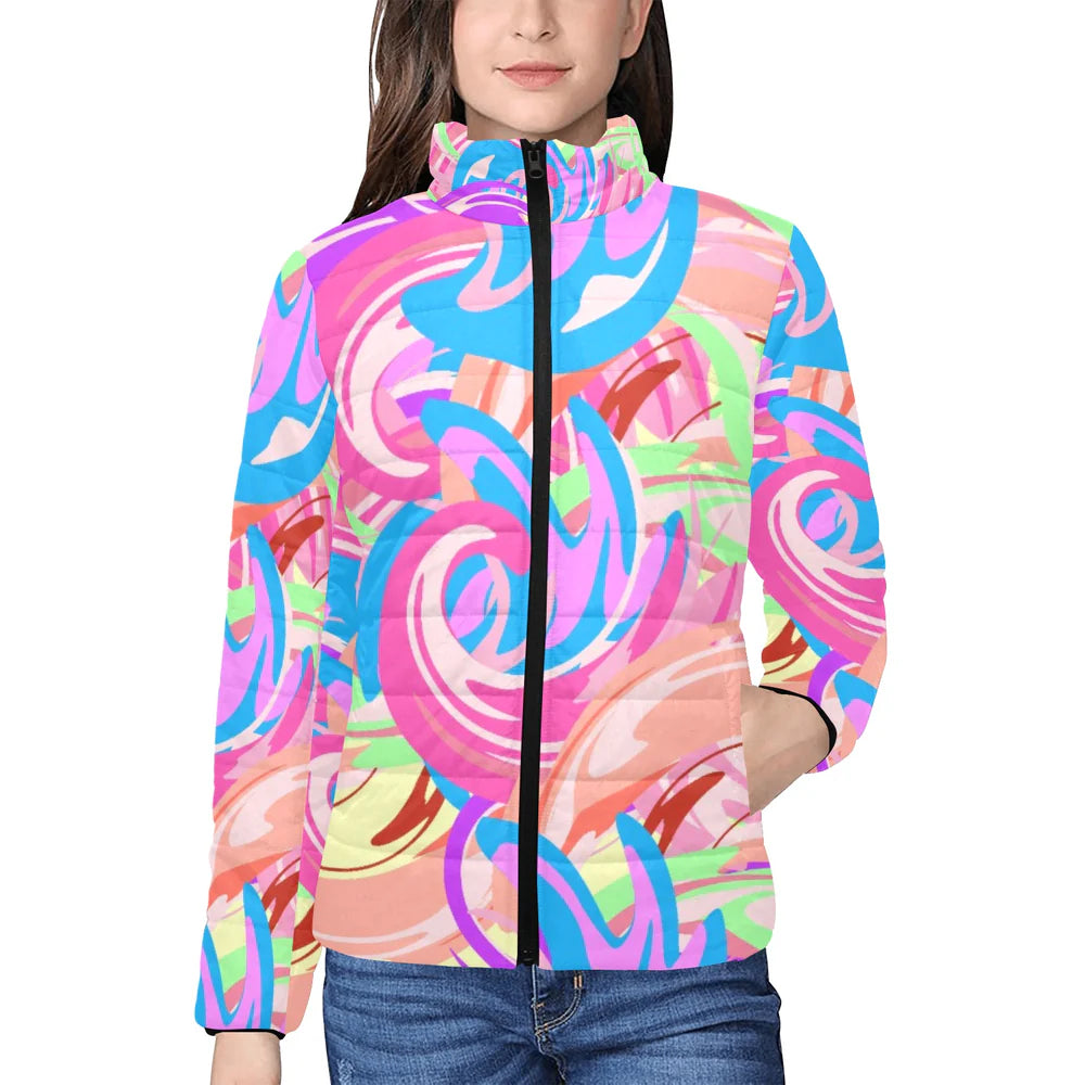 Women's Stand Collar Padded Jacket (H41)