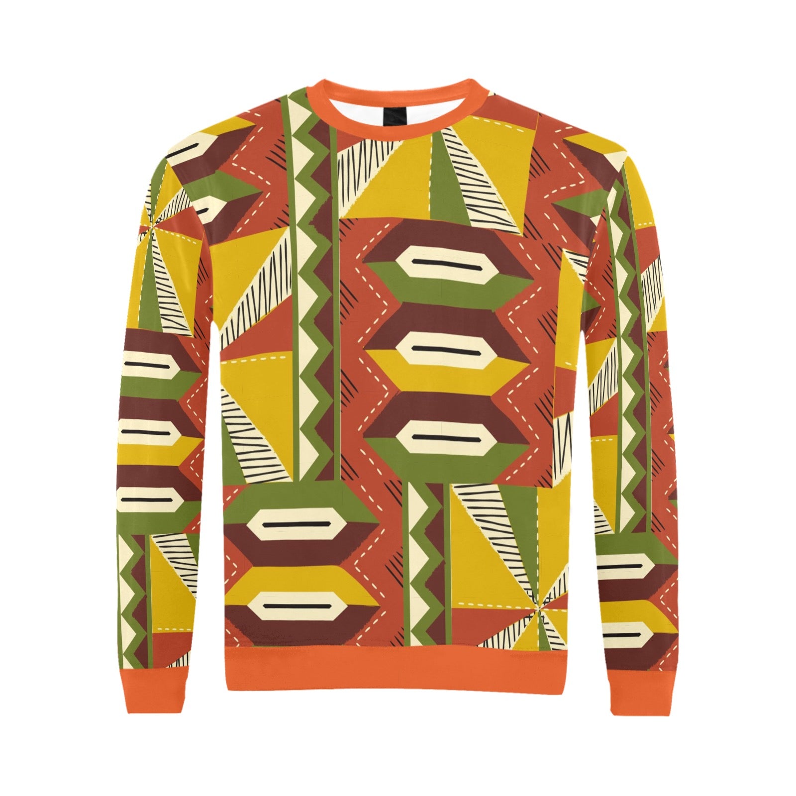 AfroCentrc Pattern  Black culture Black History Harlem RenaissanceMen's All Over Print Sweatshirt ( Harlem Print Magic)