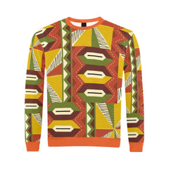 AfroCentrc Pattern  Black culture Black History Harlem RenaissanceMen's All Over Print Sweatshirt ( Harlem Print Magic)