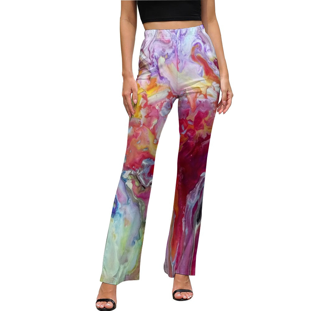 Women's AfroCentrc Pattern Harlem Renaissance LP Flared Pants