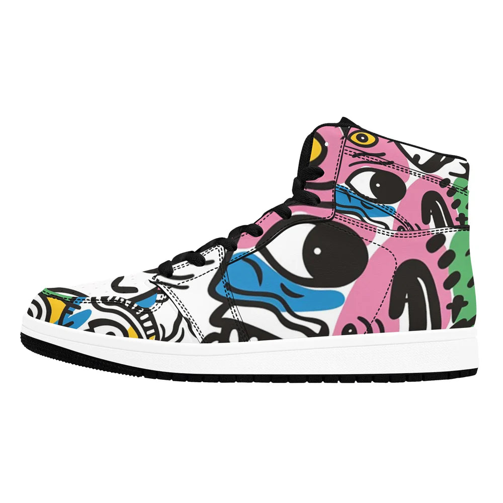 Men’s African Print High-Top Sneakers