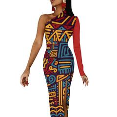 Half Sleeve Slit Dress