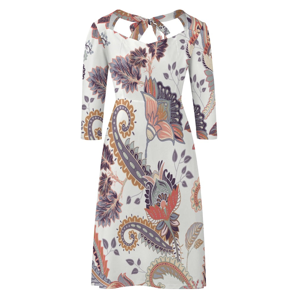 Women's Sweetheart Knot Flare Dress