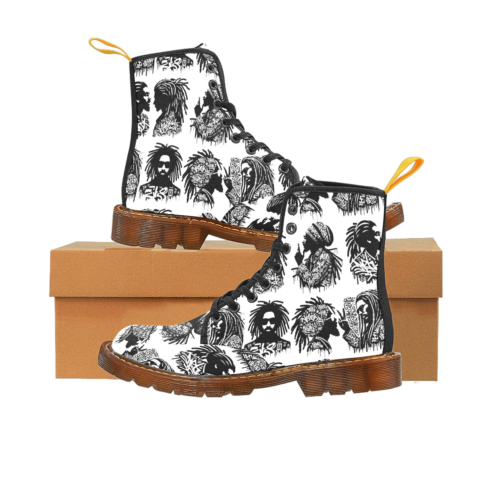 Men's Lace Up Canvas Boots (Model 1203H)