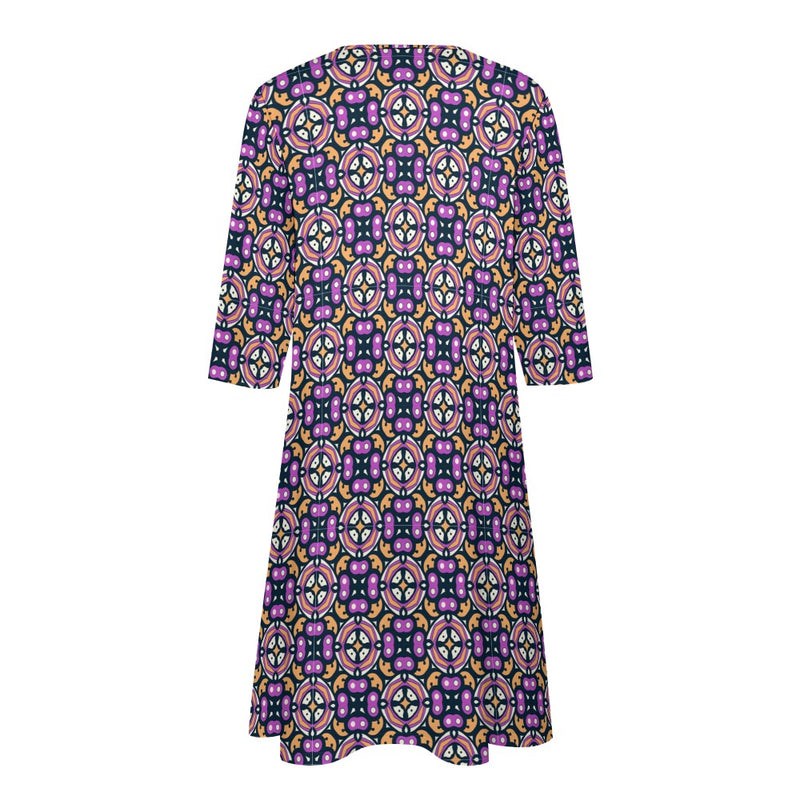 Robe à manches 7 pointes pour femme