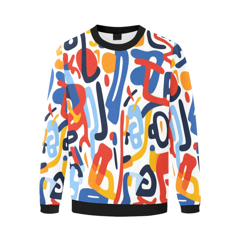 Men's All Over Print Fuzzy Sweatshirt (Model H18)
