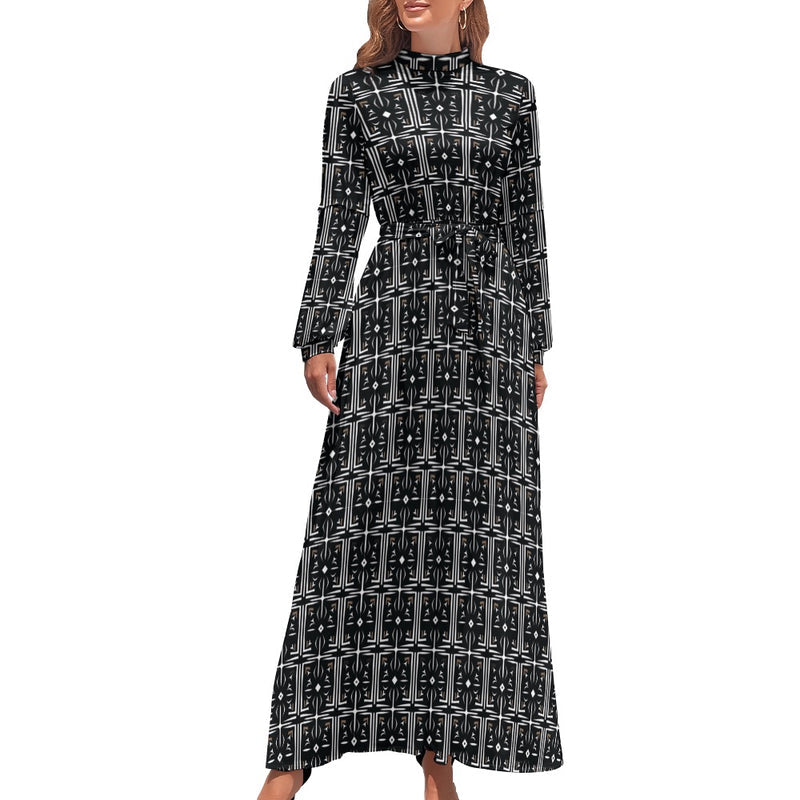 Women's Long Sleeve High Neck Dress
