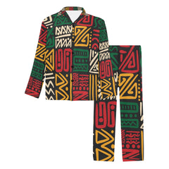 Men's V-Neck Long Pajama Set