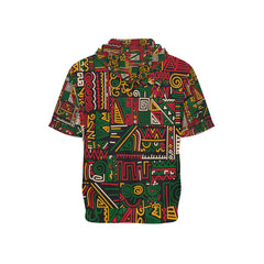 Men's Short Sleeve Fleece Hoodie (H54)