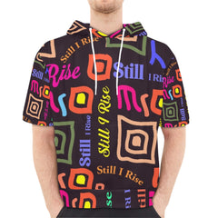 Men's Short Sleeve Fleece Hoodie (H54)