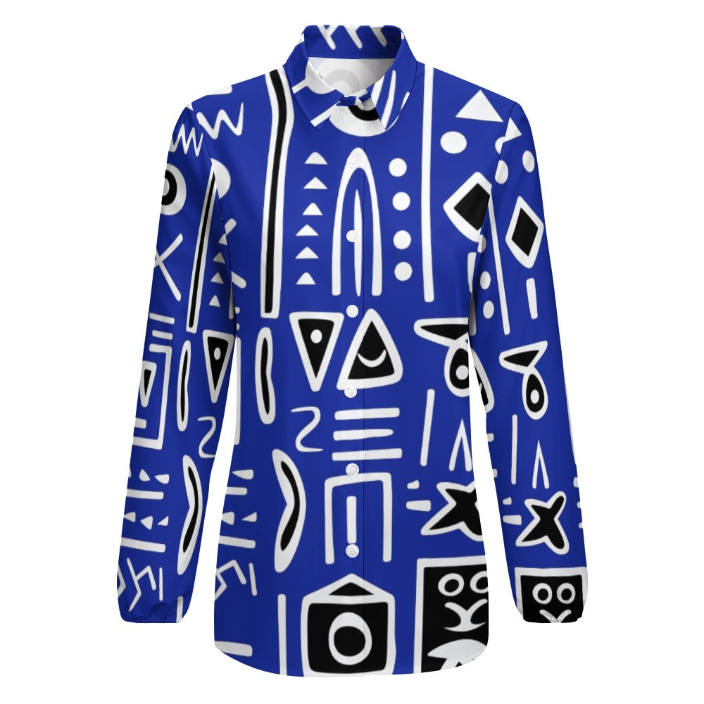 Vintage Casual Long Sleeve Shirt Top