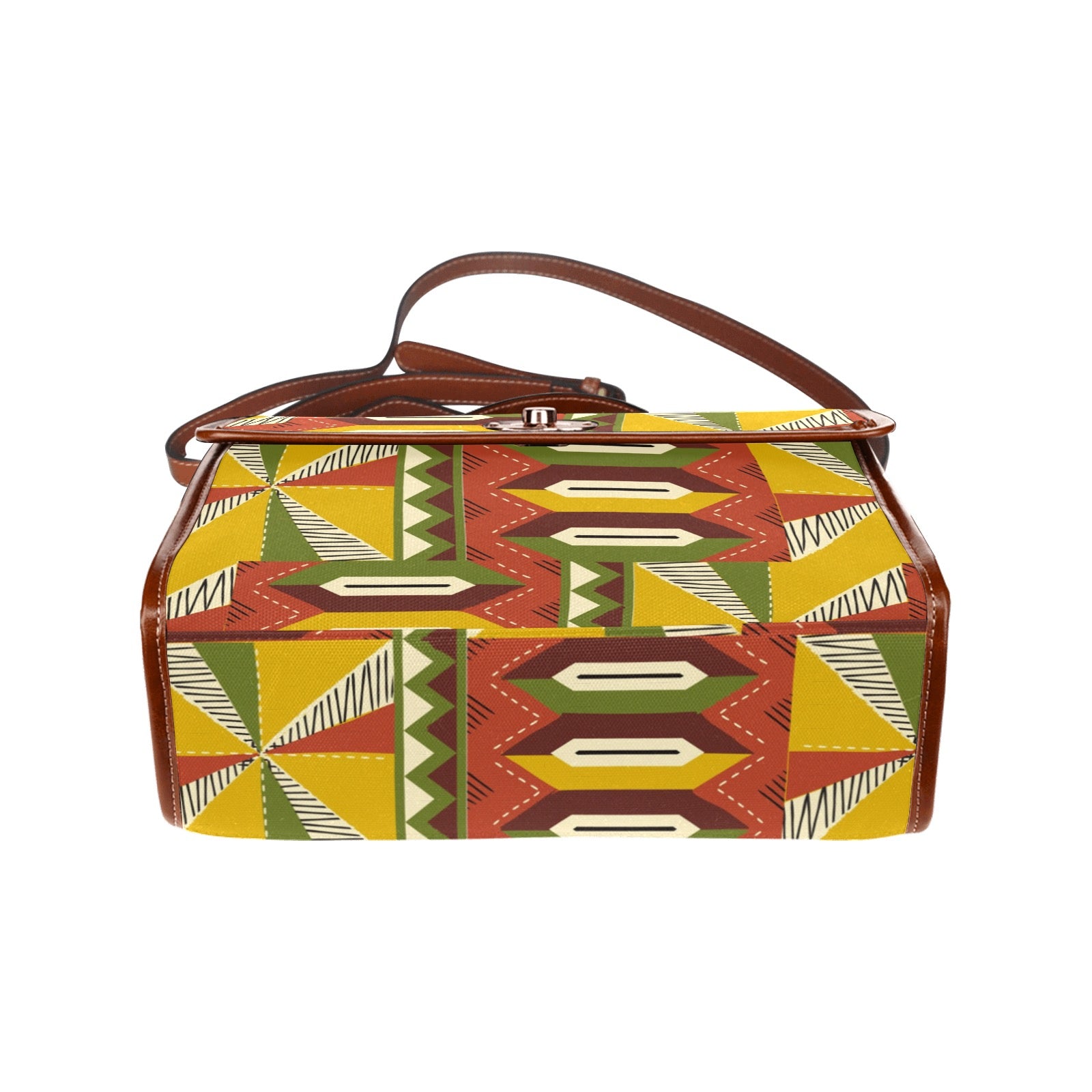 Waterproof Canvas Bag-Brown (All Over Print) (1641)