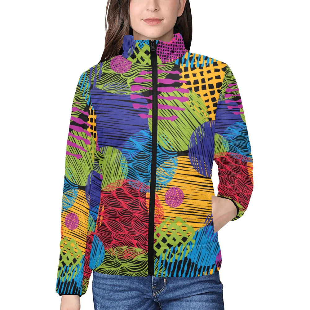 Women's Stand Collar Padded Jacket (H41)