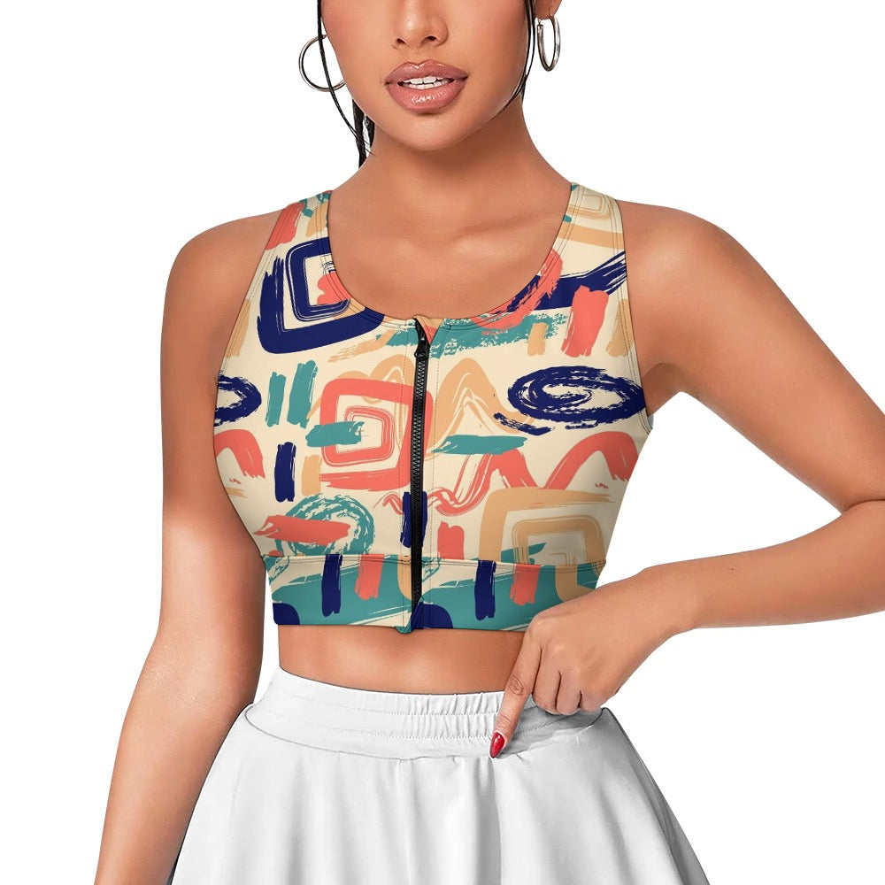 Yoga Zipper Vest New Tie-Dye