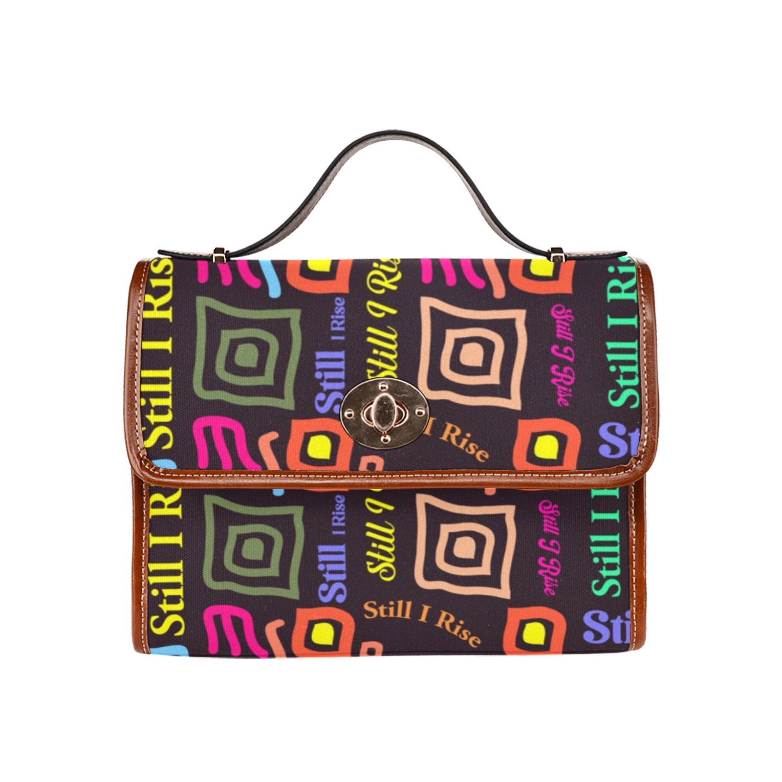 Waterproof Canvas Bag-Brown (All Over Print) (1641)