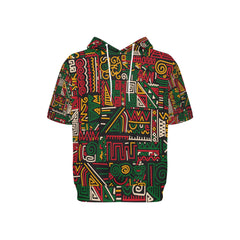 Men's Short Sleeve Fleece Hoodie (H54)