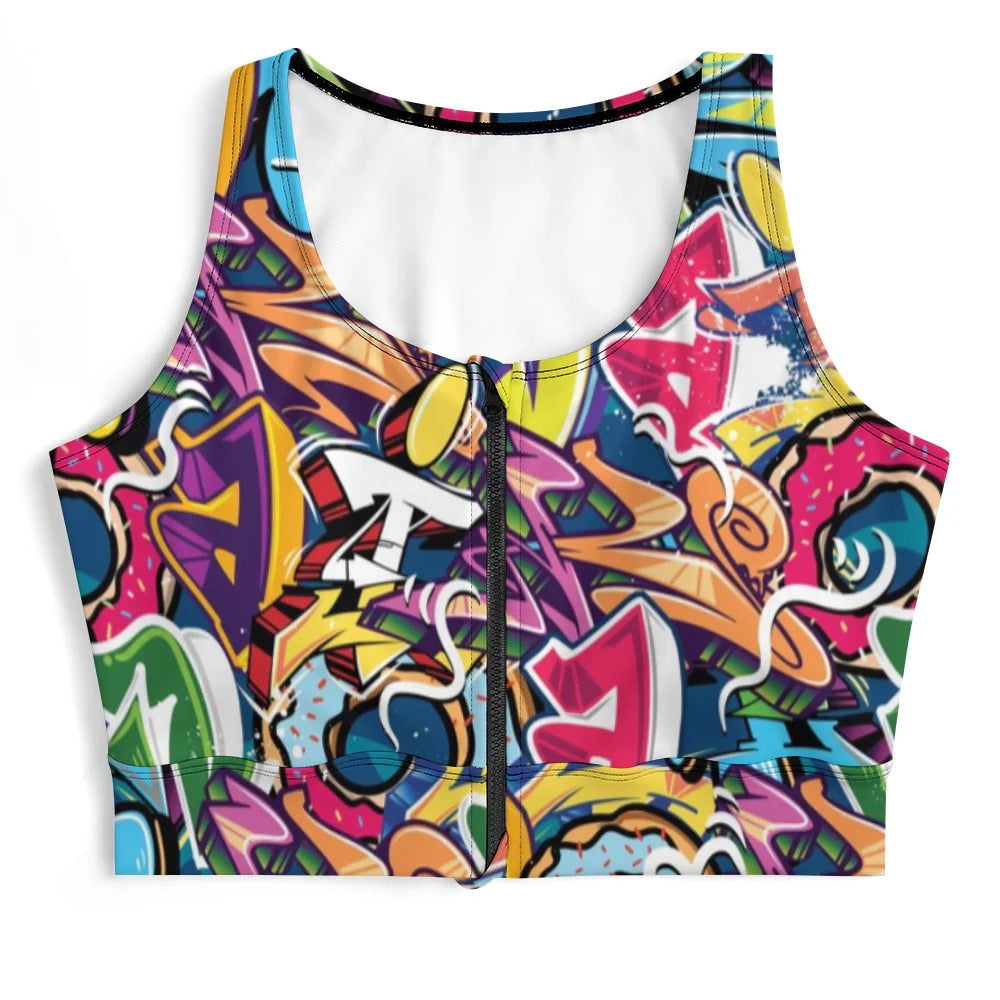 Tie-Dye Yoga Zip-Up Vest