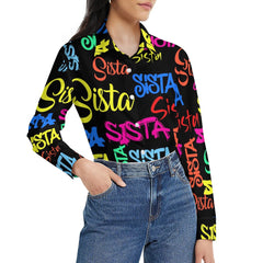 AfroCentrc Pattern  Black culture Black History Harlem Renaissance Women's long sleeved lining ( Harlem Print Magic)