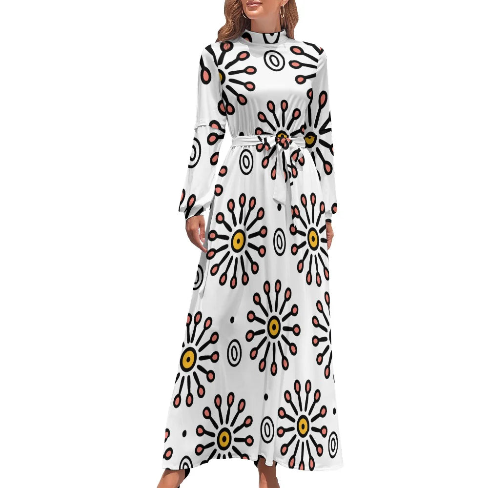 Women's Long Sleeve High Neck Dress