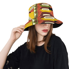 AfroCentrc Pattern  Black culture Black History Harlem Renaissance Unisex Summer Bucket Hat ( Harlem Print Magic)