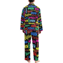 Men's V-Neck Long Pajama Set