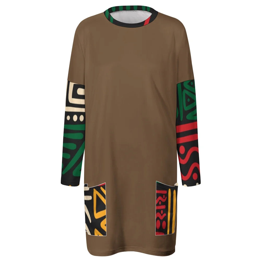 Women’s All Over Long Sleeve Mini Dress