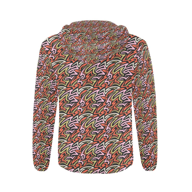 Men's All Over Print Full Zip Hoodie (Model H14)