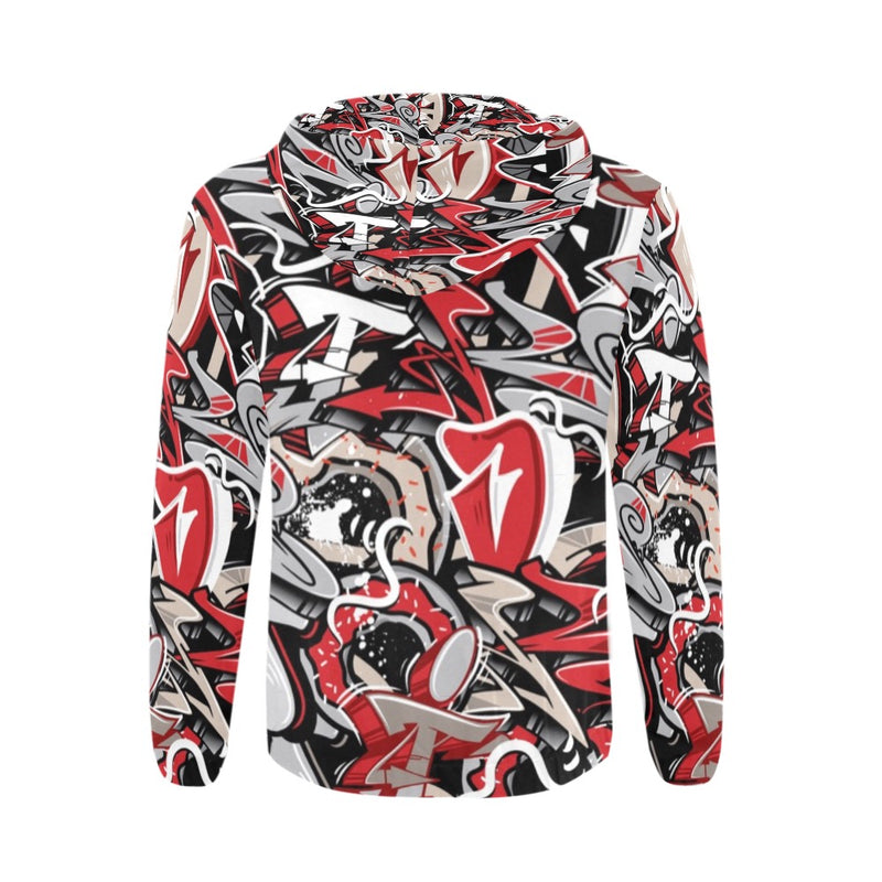 Men's All Over Print Full Zip Hoodie (Model H14)
