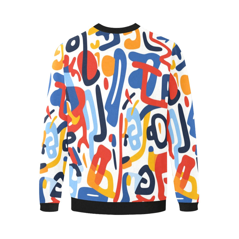 Men's All Over Print Fuzzy Sweatshirt (Model H18)