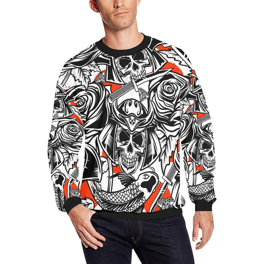 Men’s Afrocentric Harlem Renaissance All-Over Print Sweatshirt
