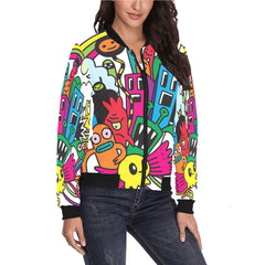 Women's All Over Print  Bomber Jacket (Model H36)