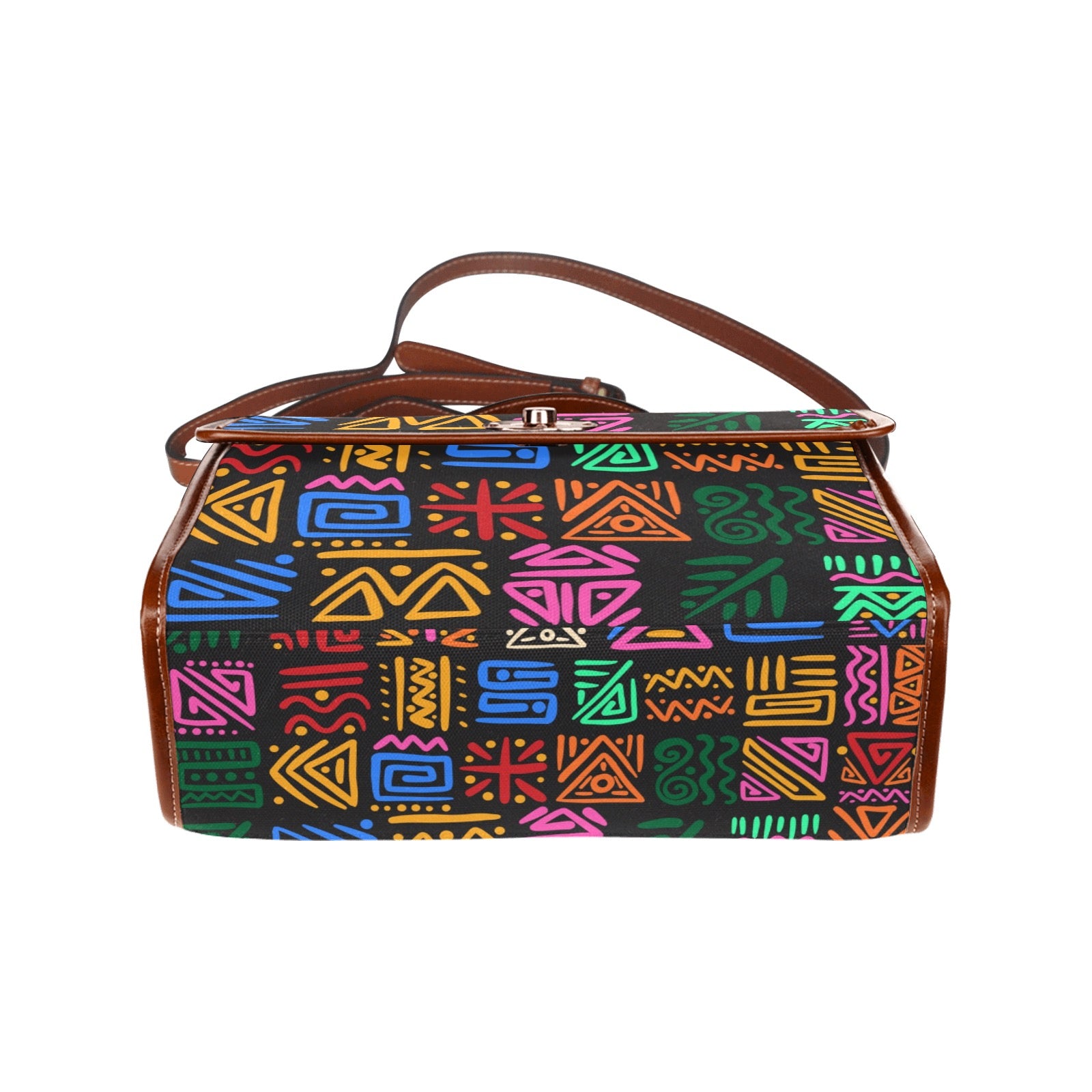 Waterproof Canvas Bag-Brown (All Over Print) (1641)