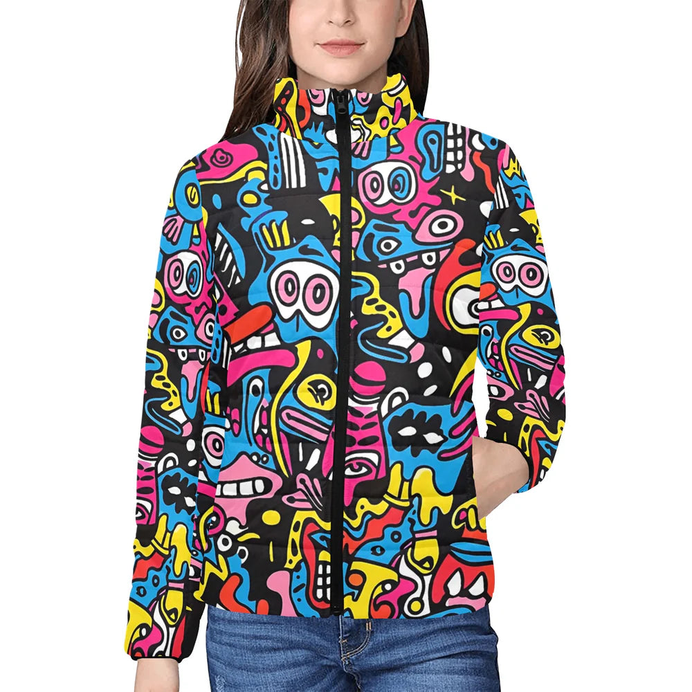 Women's Stand Collar Padded Jacket (H41)