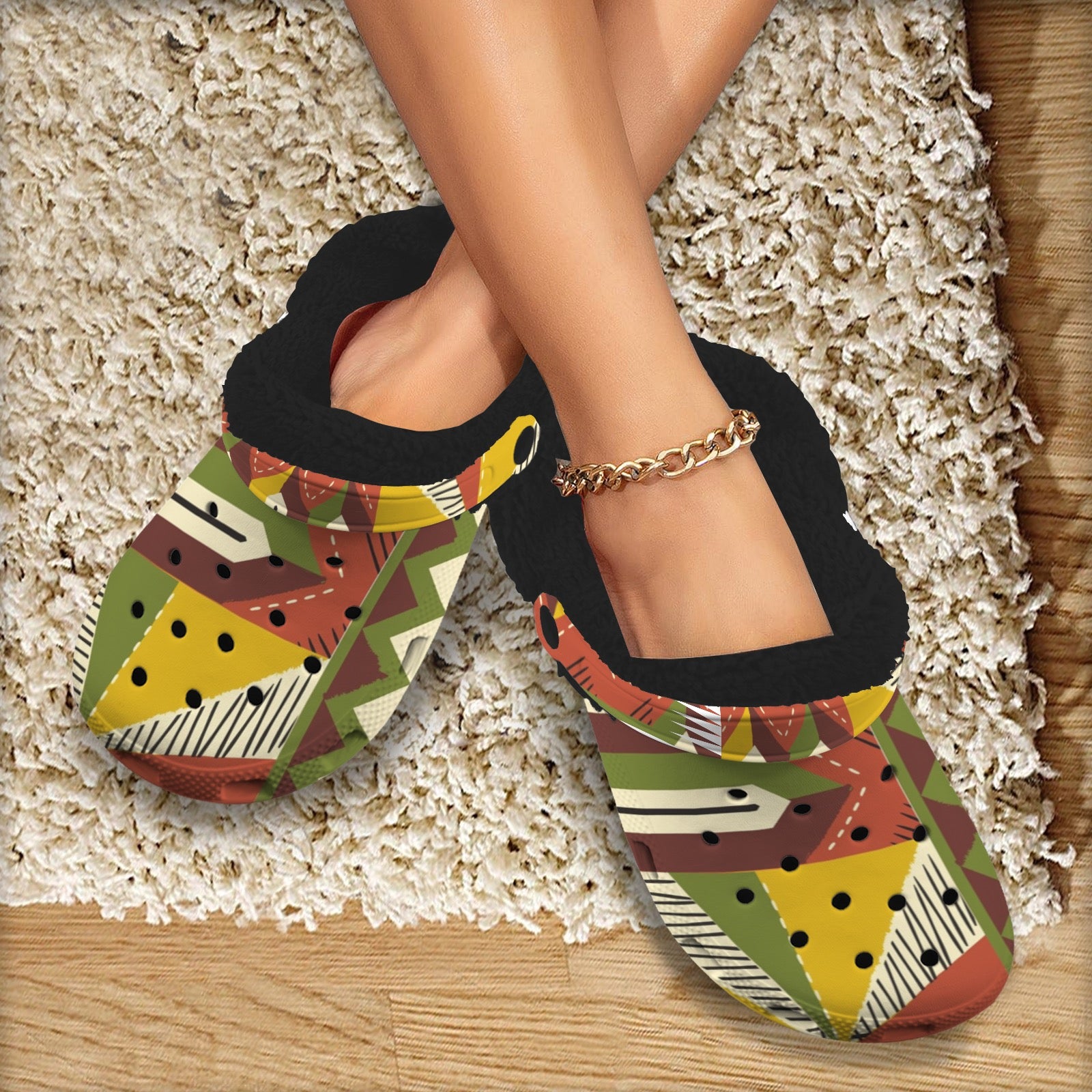 Custom Print Fleece Lined Adults Clogs