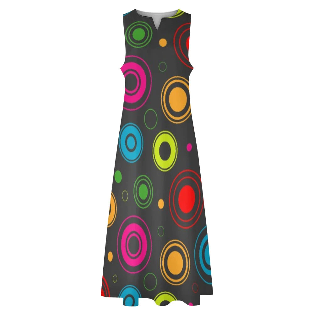 Women's Sleeveless V-Neck A-Line Dress