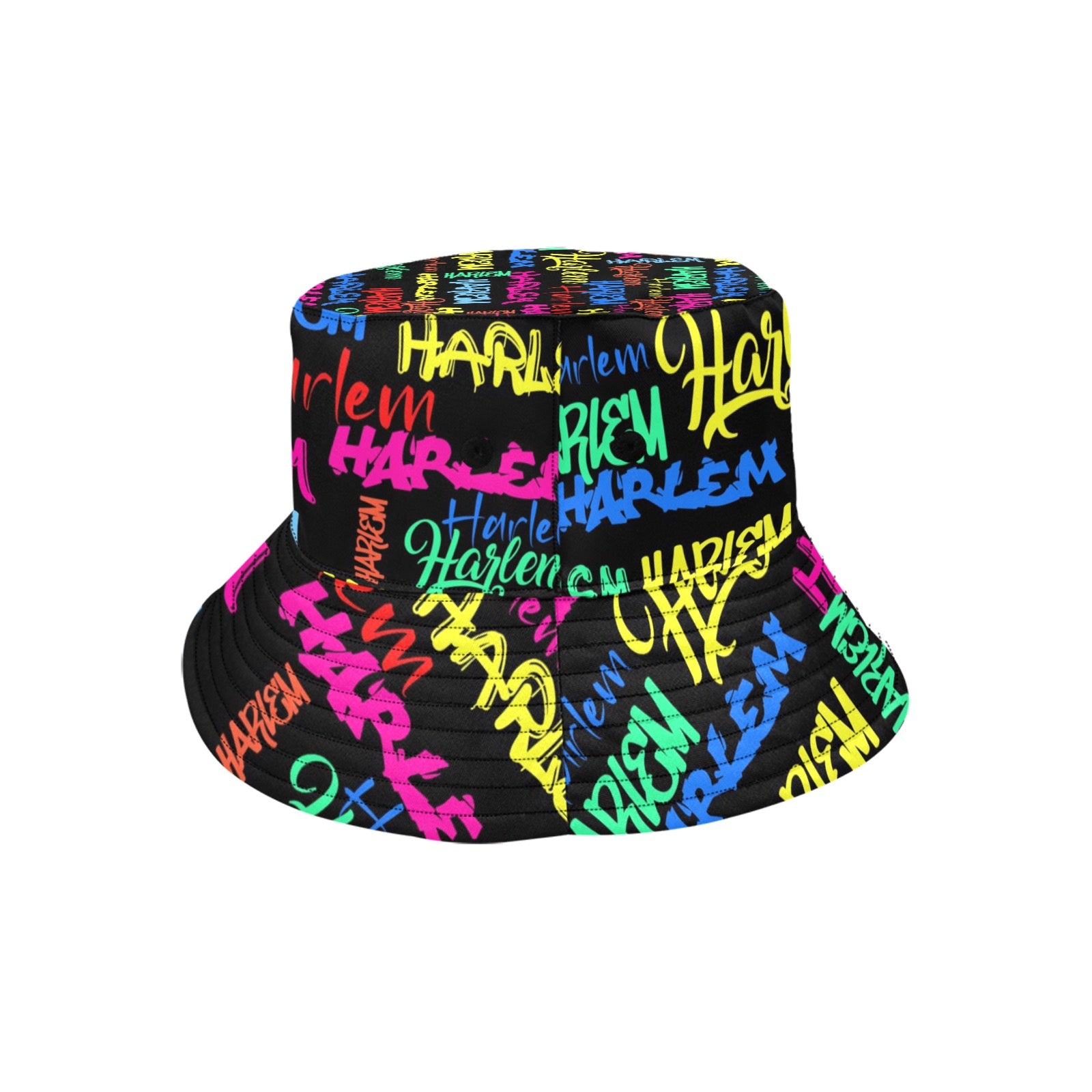 AfroCentrc Pattern  Black culture Black History Harlem RenaissanceUnisex Summer Bucket Hat ( Harlem Print Magic)