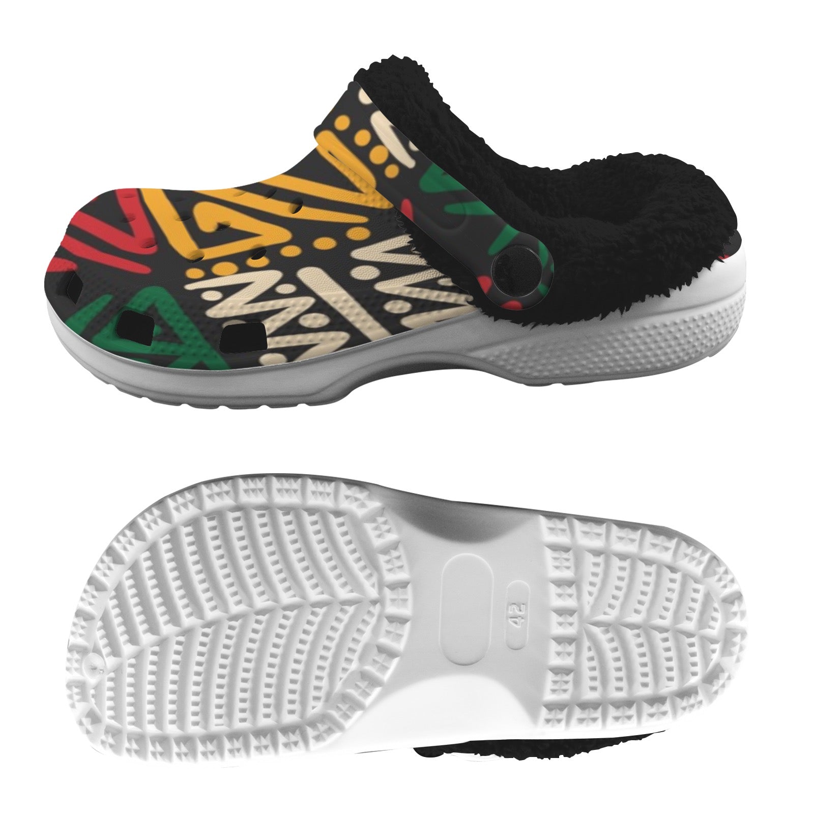 Custom Print Fleece Lined Adults Clogs