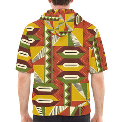 Men's Short Sleeve Fleece Hoodie (H54)