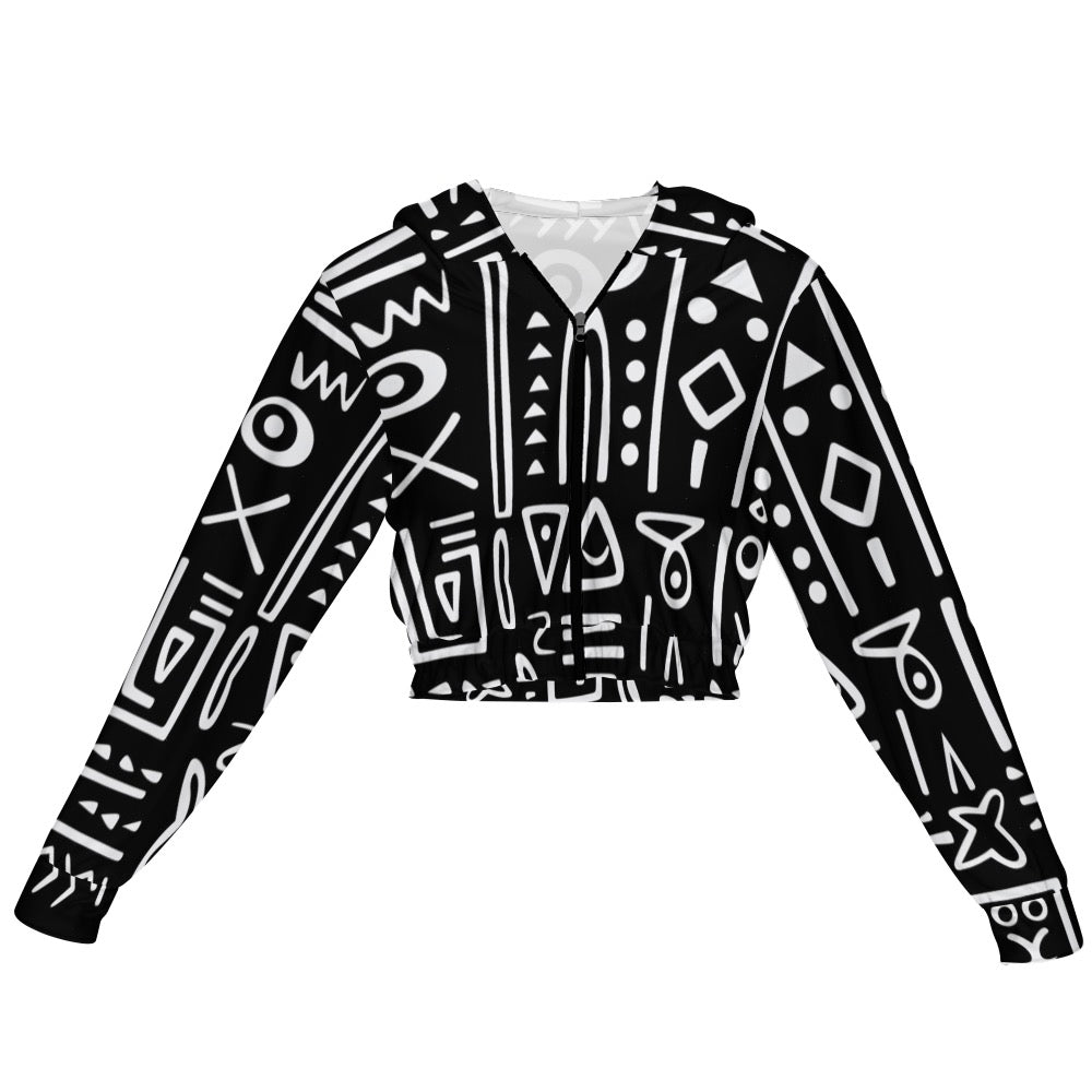 Women's Chiffon Cropped Jacket zipper coat