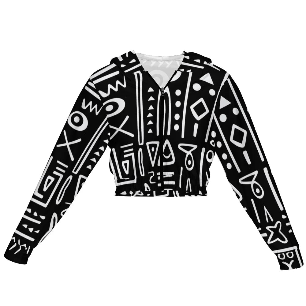 Women's Chiffon Cropped Jacket zipper coat HPM