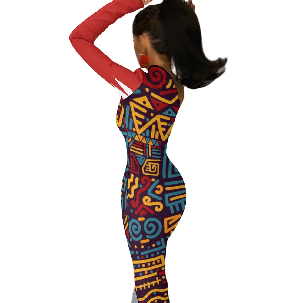 Half Sleeve Slit Dress