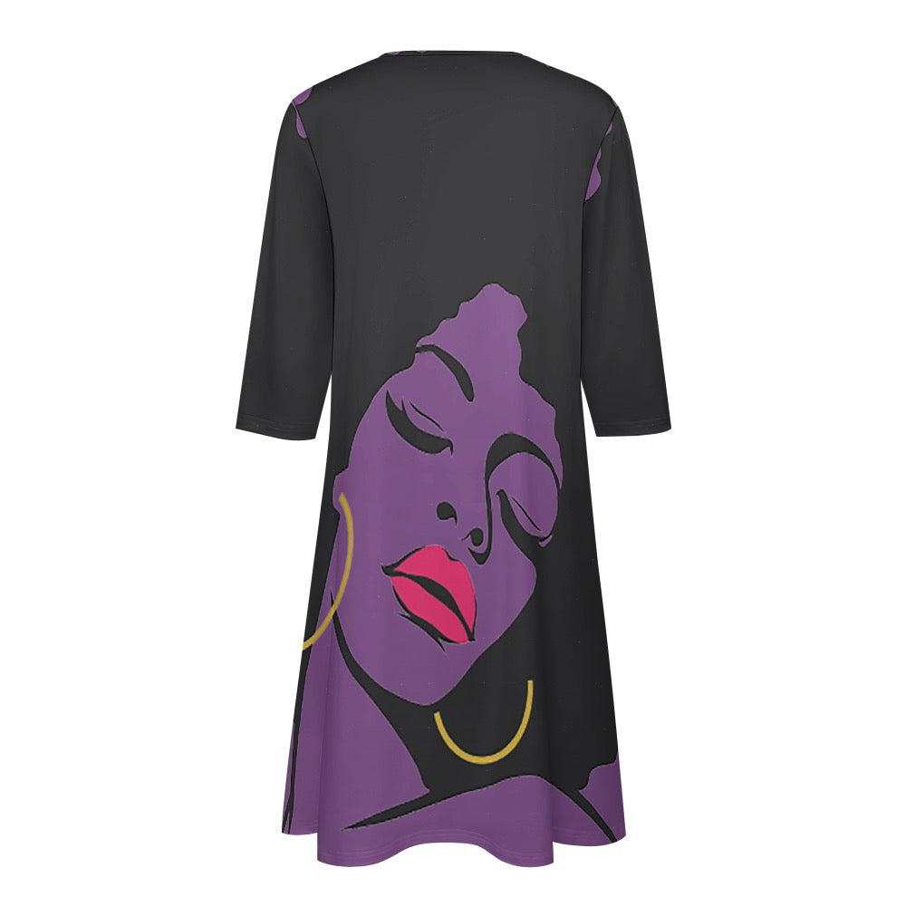 7-point sleeve dress