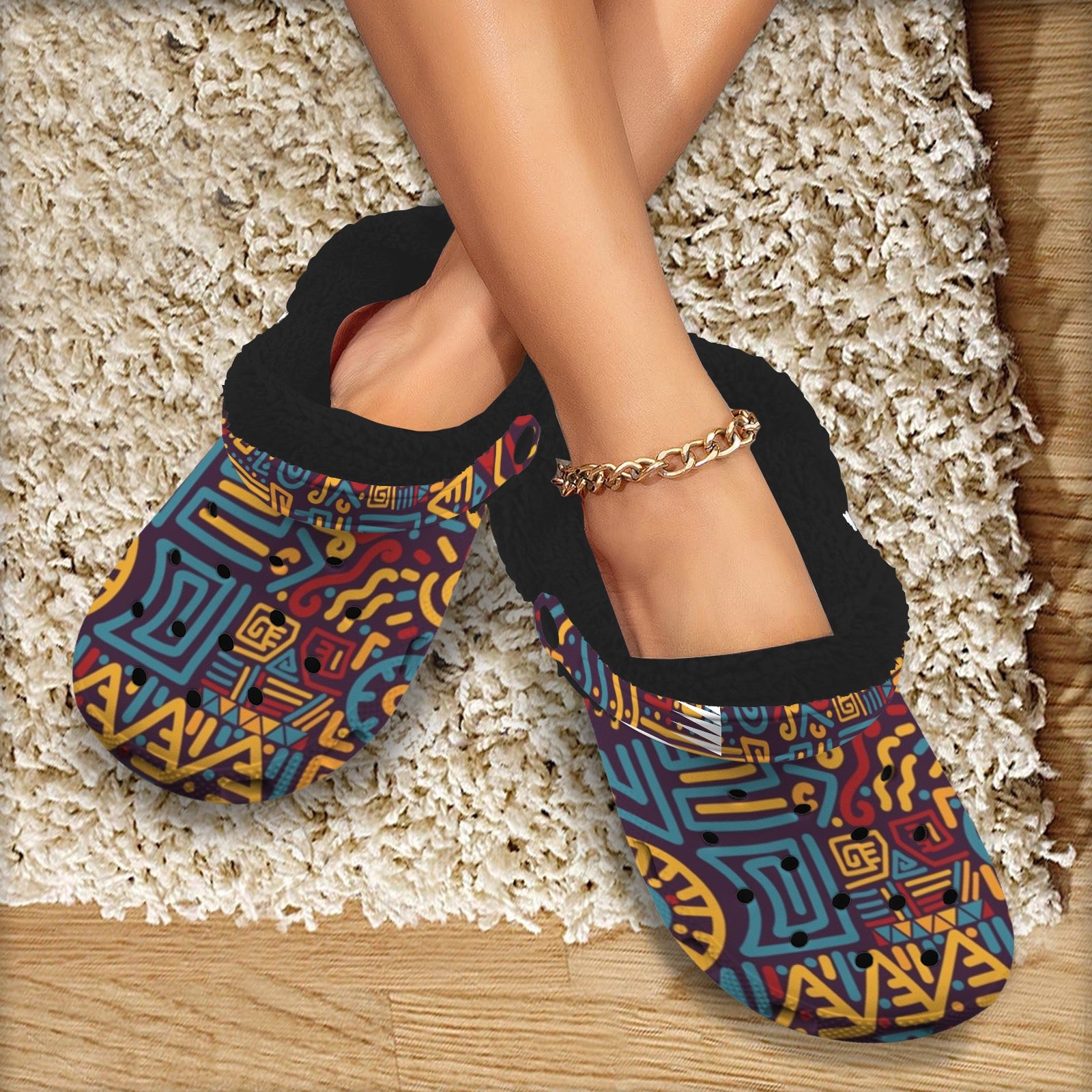 Custom Print Fleece Lined Adults Clogs