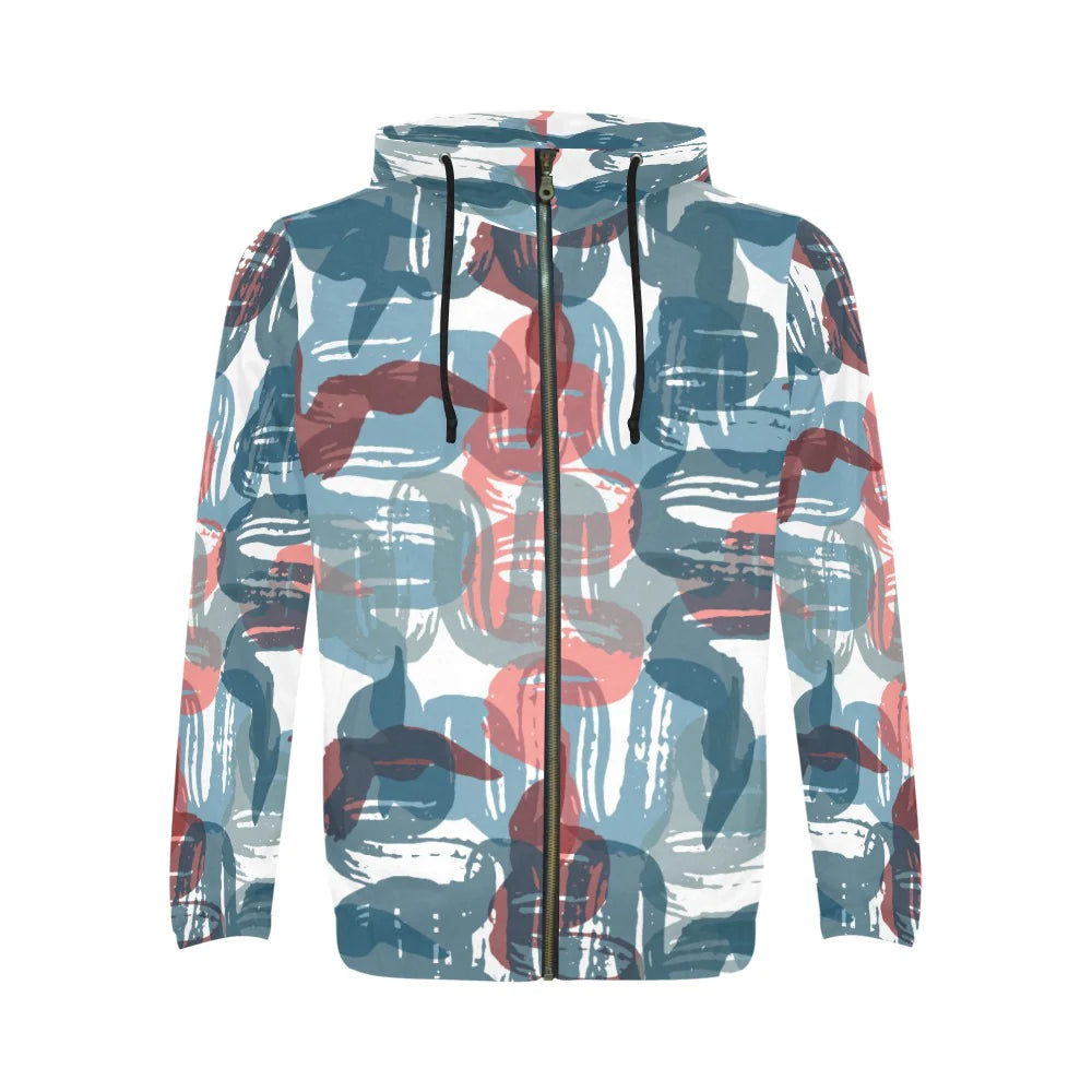 Sweat à capuche zippé pour homme, imprimé intégral (Modèle H14) 