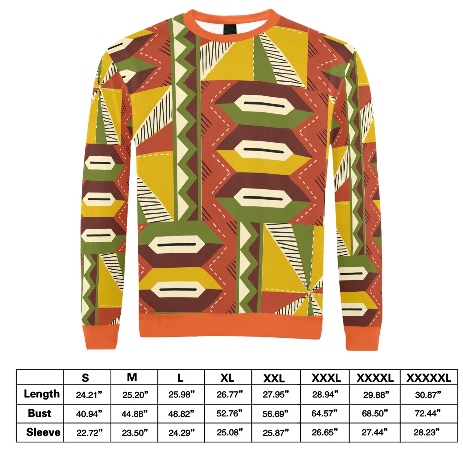 AfroCentrc Pattern  Black culture Black History Harlem RenaissanceMen's All Over Print Sweatshirt ( Harlem Print Magic)