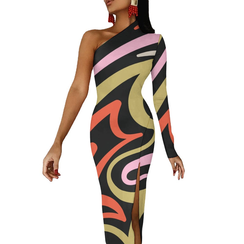 Women's Half Sleeve Slit Dress