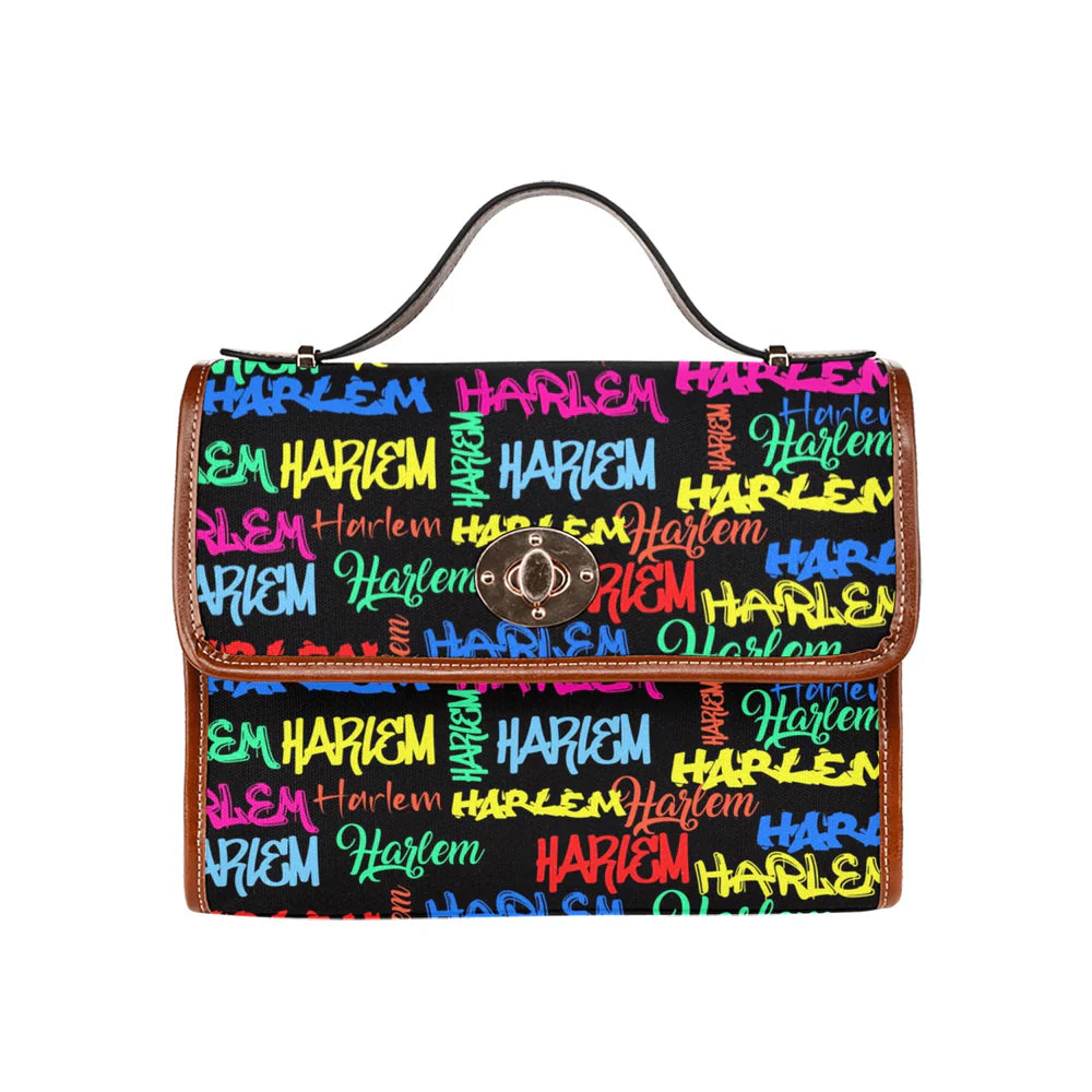 Waterproof Canvas Bag-Brown (All Over Print) (1641)