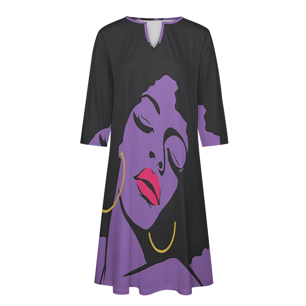 7-point sleeve dress