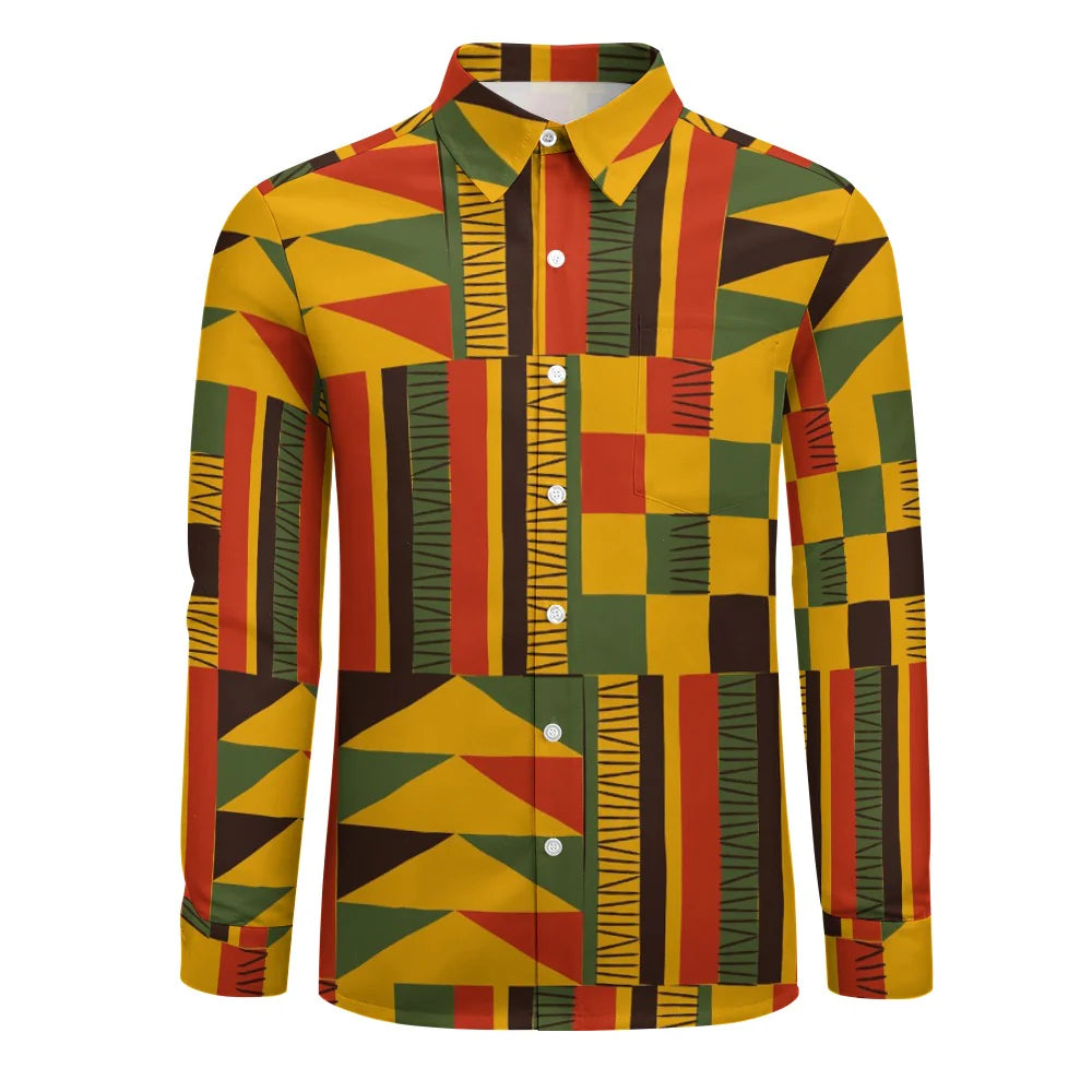 Peach Velvet Casual One Pocket Long Sleeve Shirt HPM