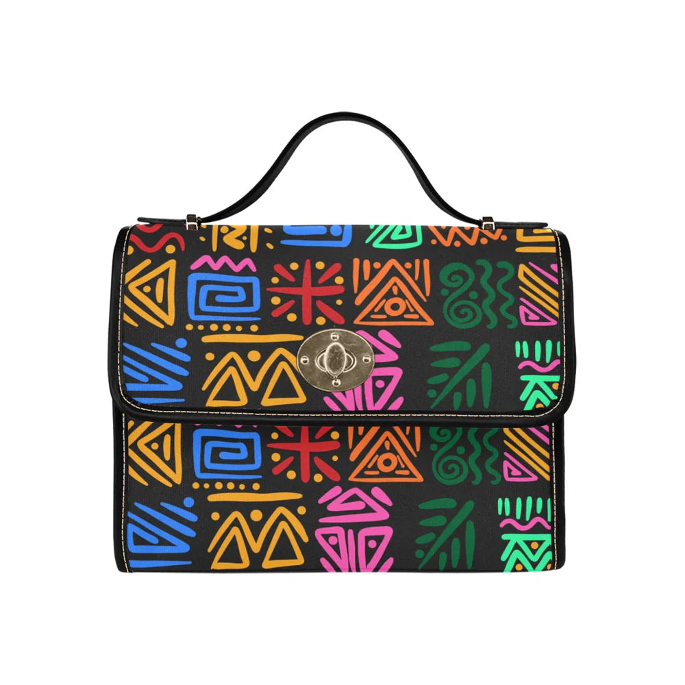 Classic Lock Satchel with Removable Strap